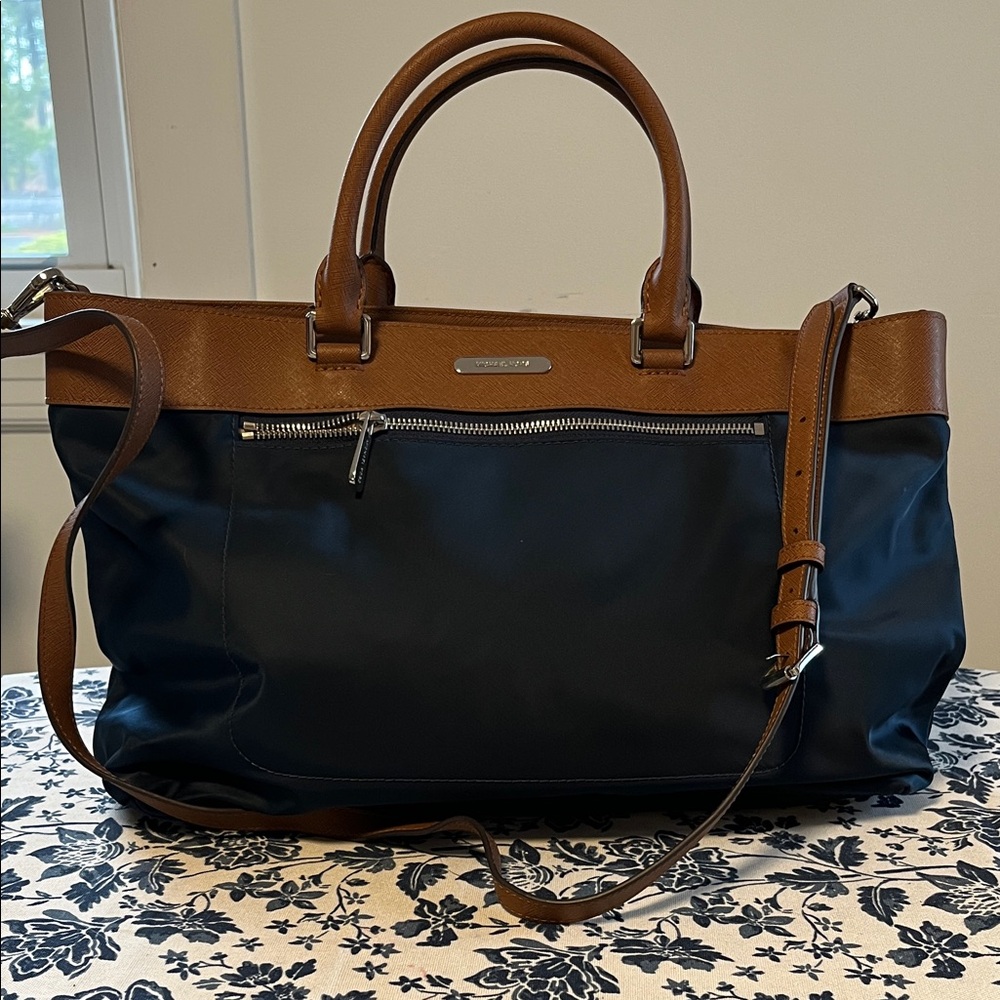 Michael Kors Navy & Brown Work Tote